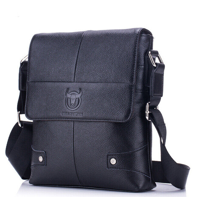 100% Genuine Leather Men's 10" Business Shoulder Messenger Bag Crossbody Bags