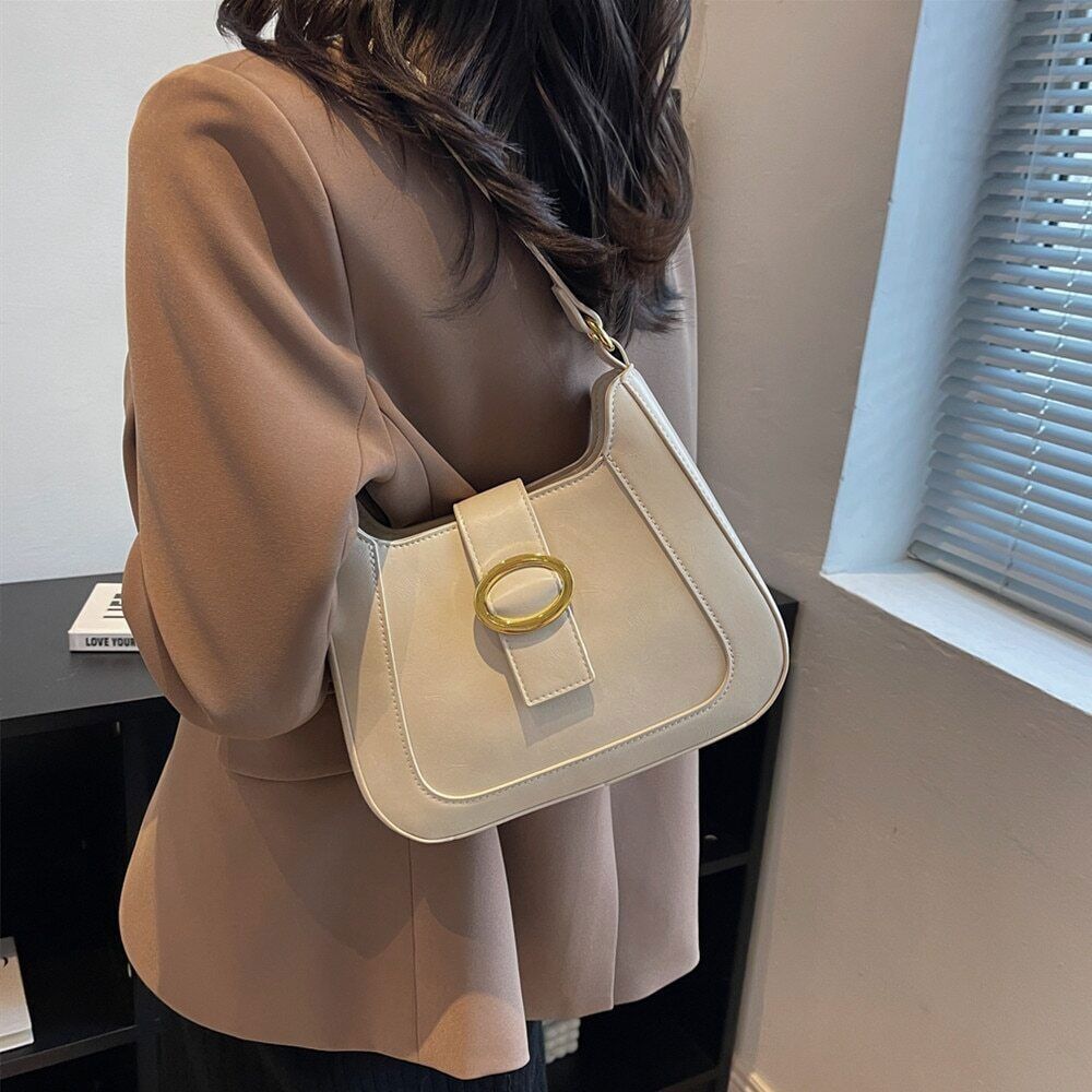 Moon Shoulder Bags Women PU Leather Crossbody Bag Work Ladies Handbags