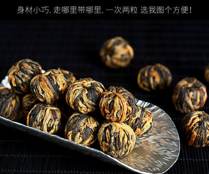 Supreme Yunnan Black Tea Dianhong Dragon Pearl Dian Hong Ball Buds 250g Tin