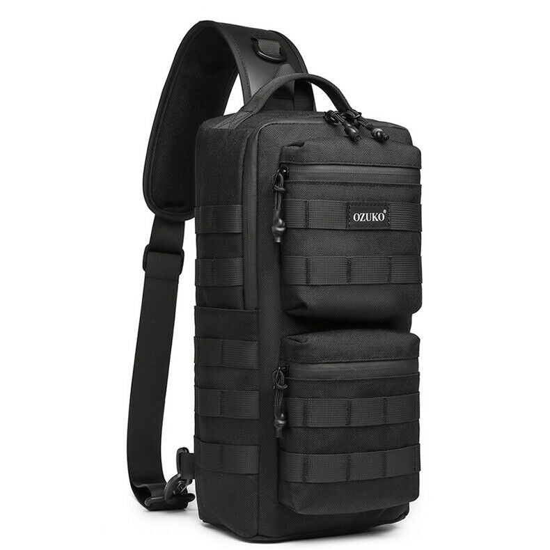 OZUKO Large Capacity Crossbody Bag Outdoor Tactical Waterproof BagSling Backpack