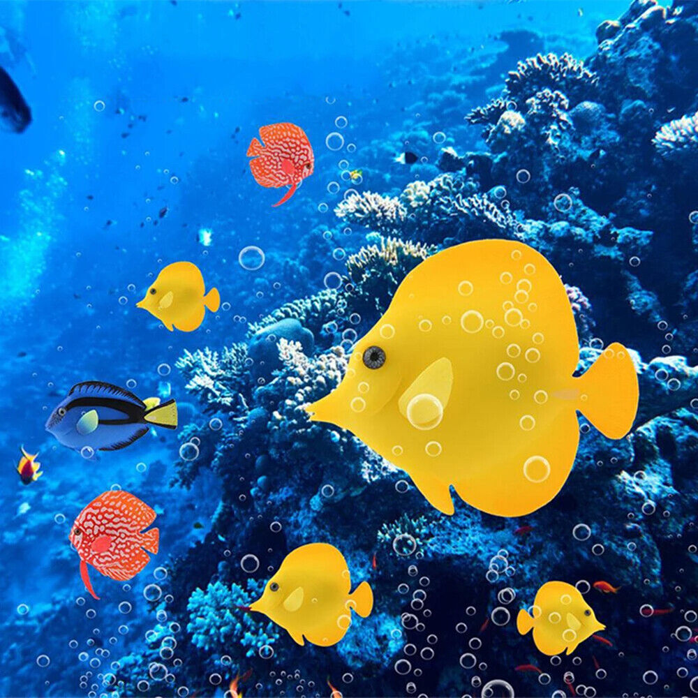 Aquarium Decoration Silicone Artificial Luminous Fish Tank Landscape Accessories