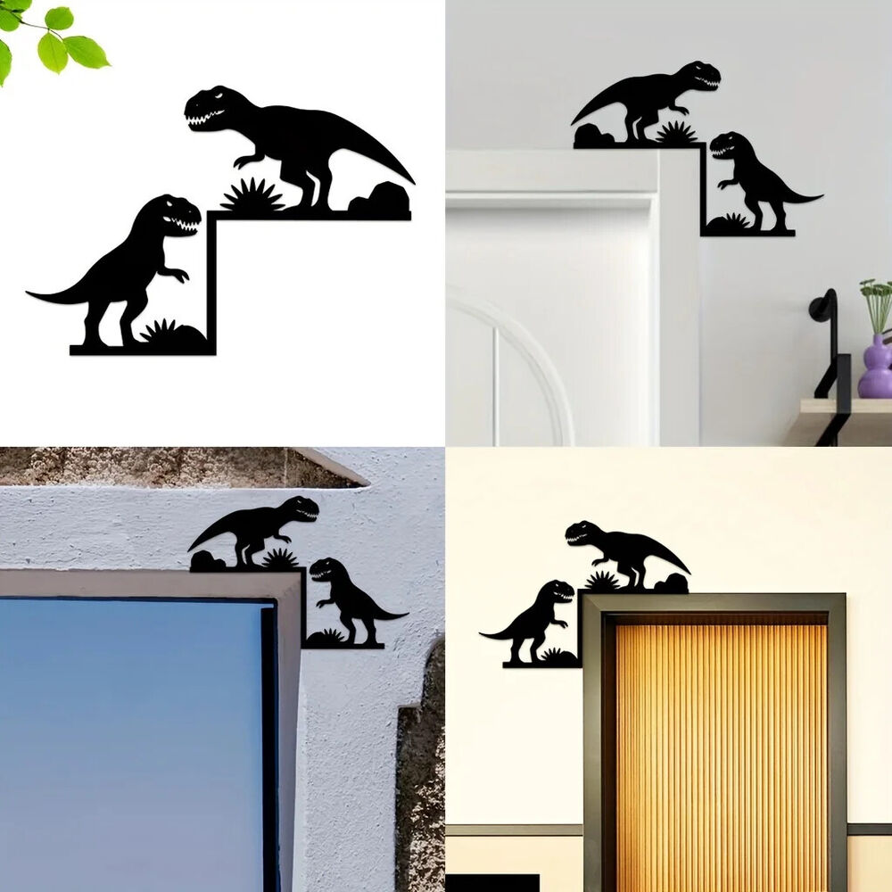 1 Piece Metal Dinosaur Boar Decorative Wall Sticker Door Corner Decoration Door