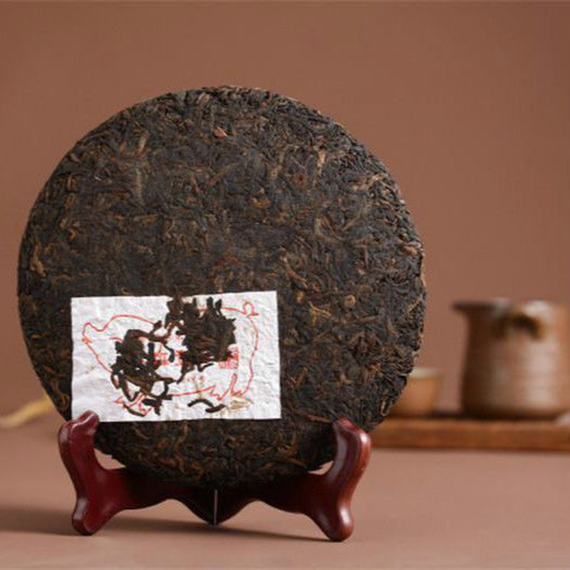 Old Ban Zhang Tea Ripe Puerh Tea Cake Cooked Old Puerh Tree Black Tea Health357g