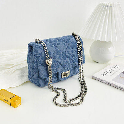 Women's Bags New Chain Bag Hundred Love Locking Shoulder Crossbody Bag