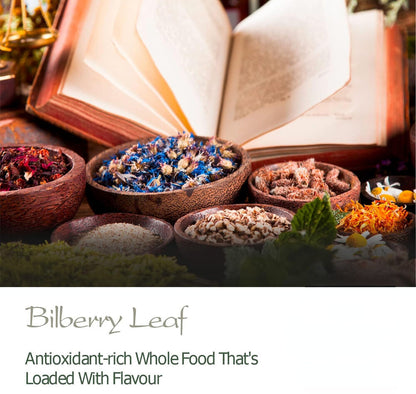 Bilberry Tea Loose Leaf - Rich and Aromatic - Dried Blueberry Leaves Herb 100g