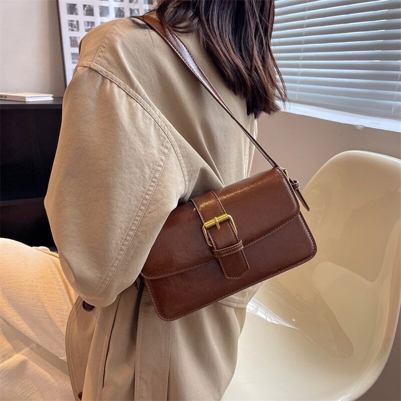 Crossbody Bags Women Pure Color Square Shoulder Messenger Bag