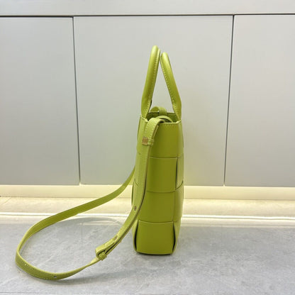Soft Cow Leather Women's WeaveTote Handbag, Colorful Cute Crossbody Shoulder bag
