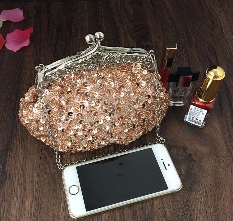 Arrival Clutch Purse Silver Crystal Evening Bag Wedding Party Handbags Gold Sky