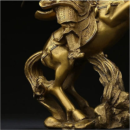 Art Gift Guan Yu Statue Living Room,Brass Guan Gong Di Home Office Tabletop