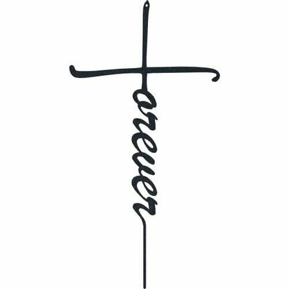 Metal Wall Art - Forever Cross Metal Ornaments Pretty Artwork Wall Stickers