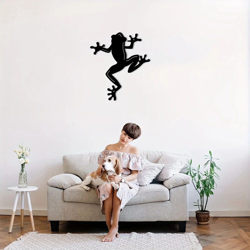 Metal Wall Decor Frog Wall Sculpture, Metal Wall Art Hanging For Living Room