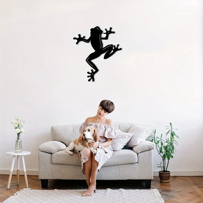 Metal Wall Decor Frog Wall Sculpture, Metal Wall Art Hanging For Living Room