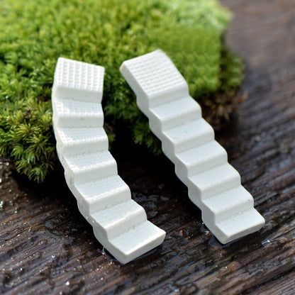 2Pcs Landscape Ornaments Miniature Stair DIY Fairy Dollhouse Garden Bonsai Decor