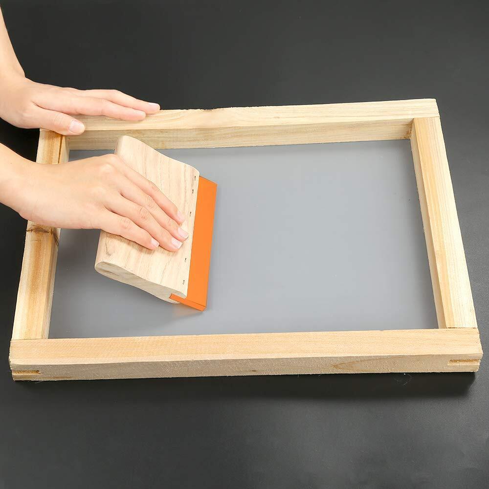 Silk Screen Printing Tools Wood Squeegee Scrapers Aluminum Emulsion Scoop Coater