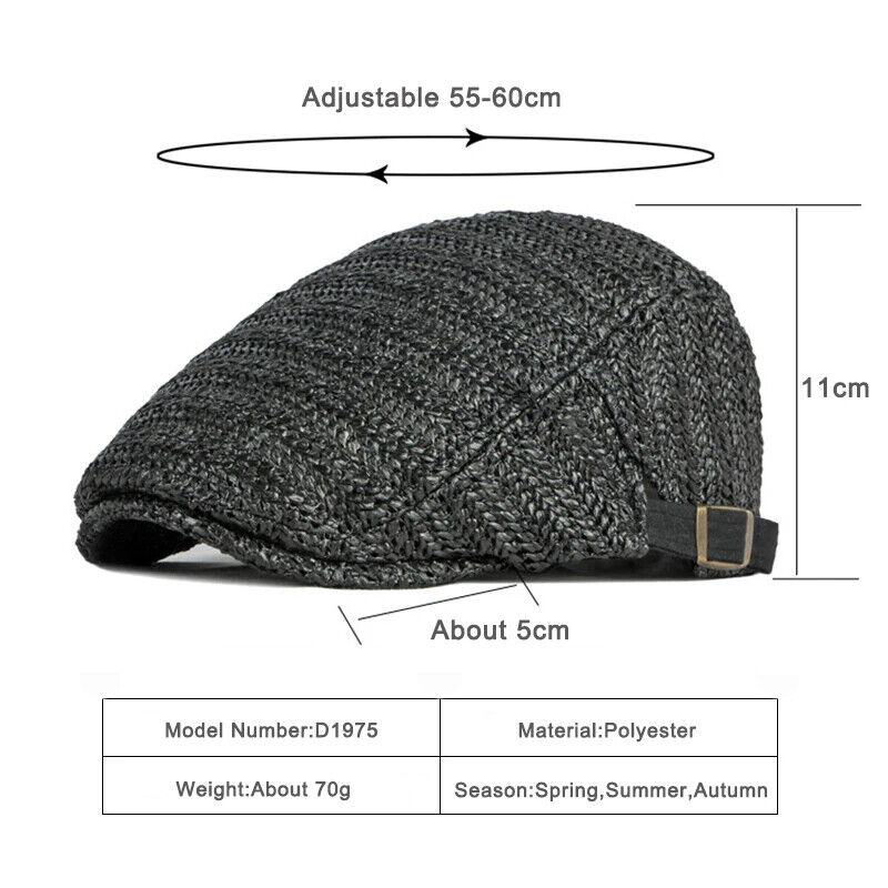 Men Beret Hat Summer Full Mesh Herringbone Women Breathable Peaked Ivy Visor Cap