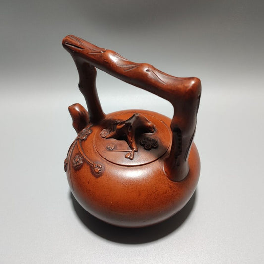 Vintage China Yixing Purple Clay Teapot Zisha Ceremony Fine Plum Blossom Teaware