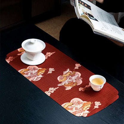 Japanese Tea Mat Waterproof Tea Seats Table Mat Zen Tea Tablecloth Table Flag