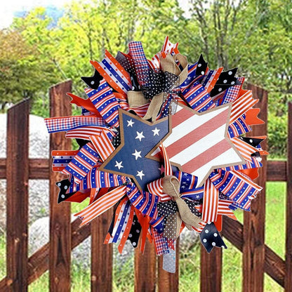 Fourth Of July Door Wreath Decorative Large Hanging For Outside Porch Wall Decor