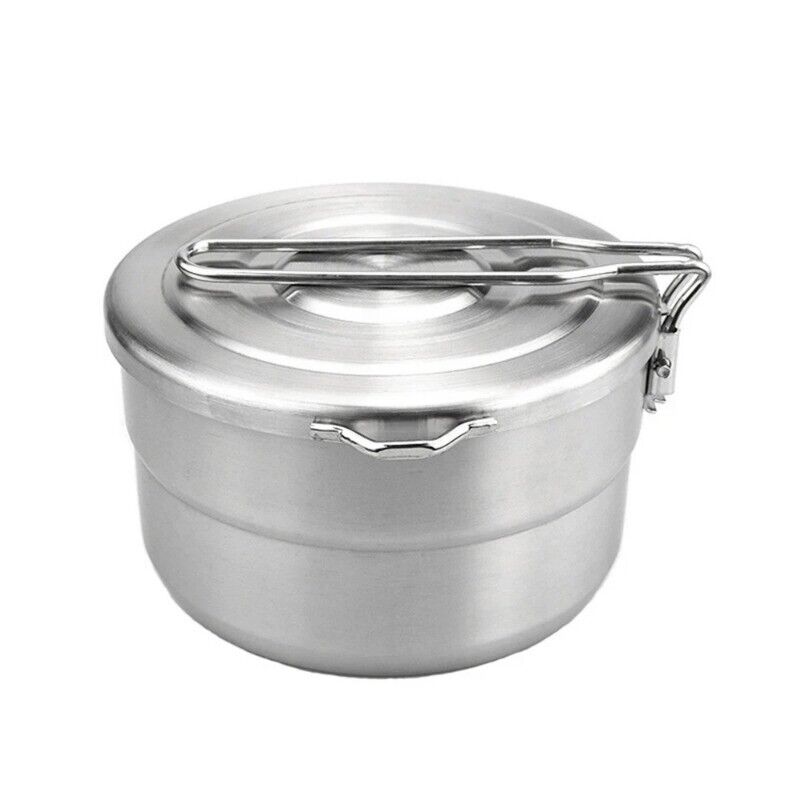 304 Stainless Steel Lunch Case With Storage Bag Camping Pot Tableware Outdoor