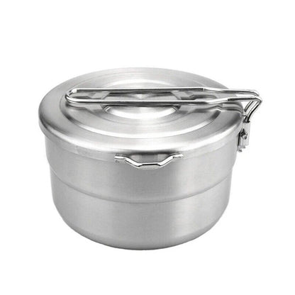 304 Stainless Steel Lunch Case With Storage Bag Camping Pot Tableware Outdoor