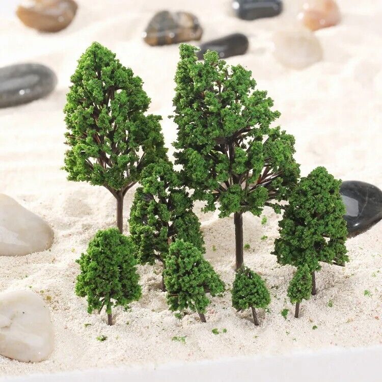 Model Tree 12Pcs Assorted Scale 1:50 Train Park Railway Scenery Garden Toy Decor