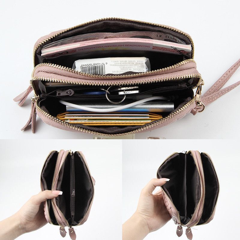 Wallet Cow Leather Card Coin Holder Money Clip Long Phone Clutch Cash Pocket 1PC