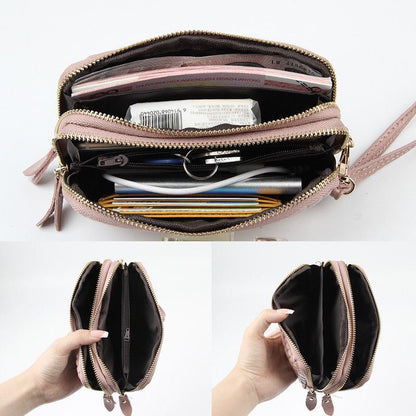 Wallet Cow Leather Card Coin Holder Money Clip Long Phone Clutch Cash Pocket 1PC