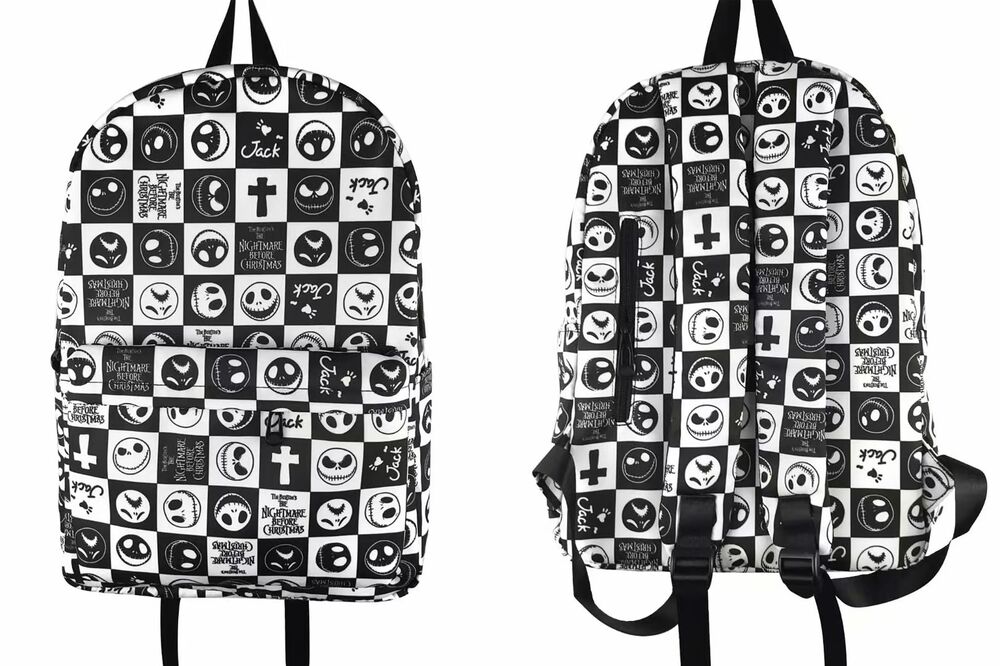 Jack Skellington Check Shoulder Bag The Nightmare Before Christmas Backpack