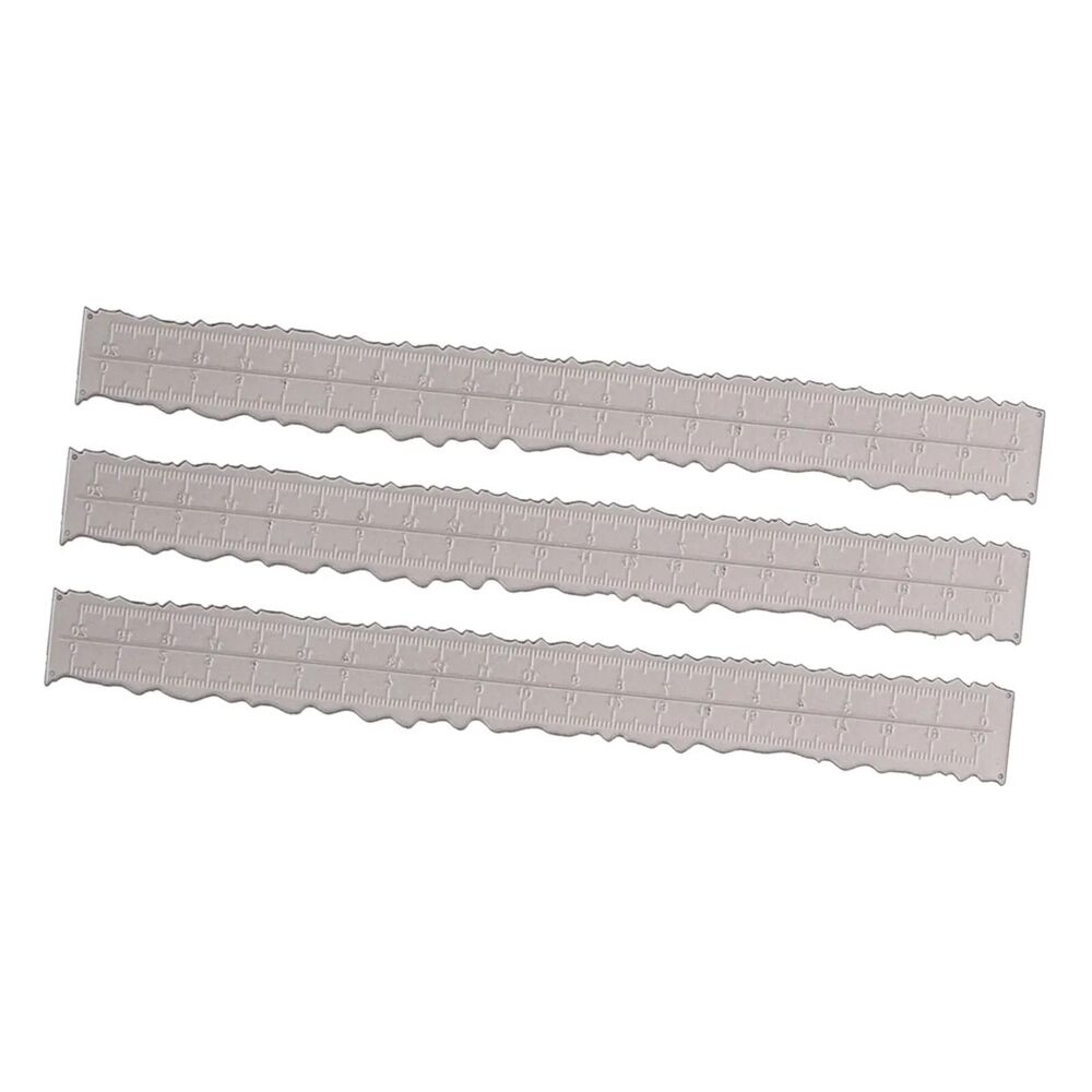 Paper Tearing Ruler 3Pcs Carbon Steel DIY Template Irregular Edge Measuring Tool