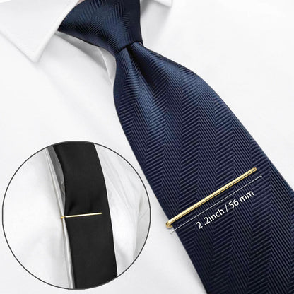 Men Tie Clip 4Pcs Set Stainless Steel Skinny Bar Gift Box Packed Wedding Jewelry