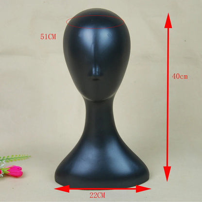 Female Head Mannequins PE Plastic Abstract Model Wig Hair Glasses Display Stands
