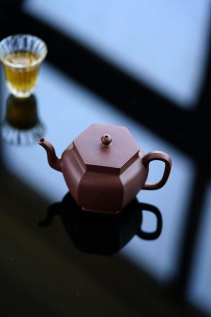 240cc chinese Yixing Handmade Zisha Dicaoqing clay Teapot LiuFang Hu Tea Pot