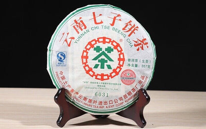 2007 ChinaTea CNNP 6031 Yunnan Pu'er Tea Raw Tea Cake 357g Puer Aged Old Tea