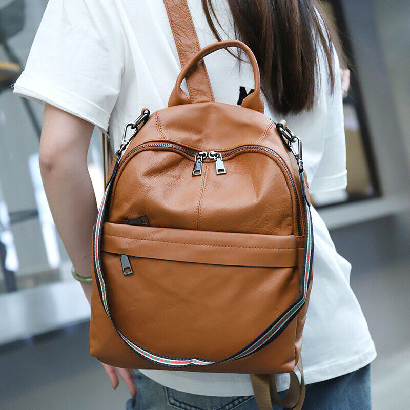 Soft Real Leather Black Backpack, New Desinger Women's Travel Backpack Bags