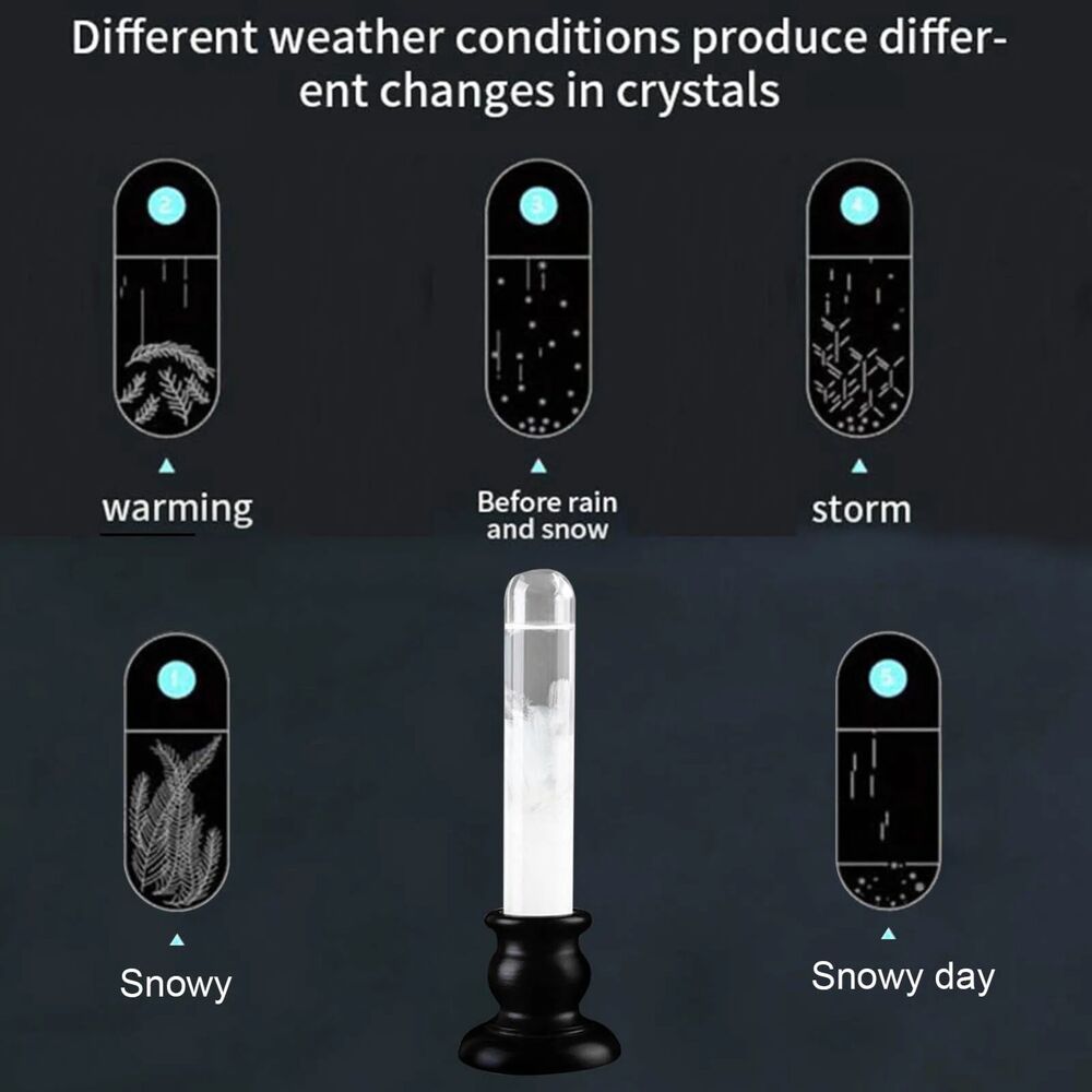 Weather Forecast Bottles Glass Clear Rainstorm Home Mini Liquid Hourglass 6x18cm
