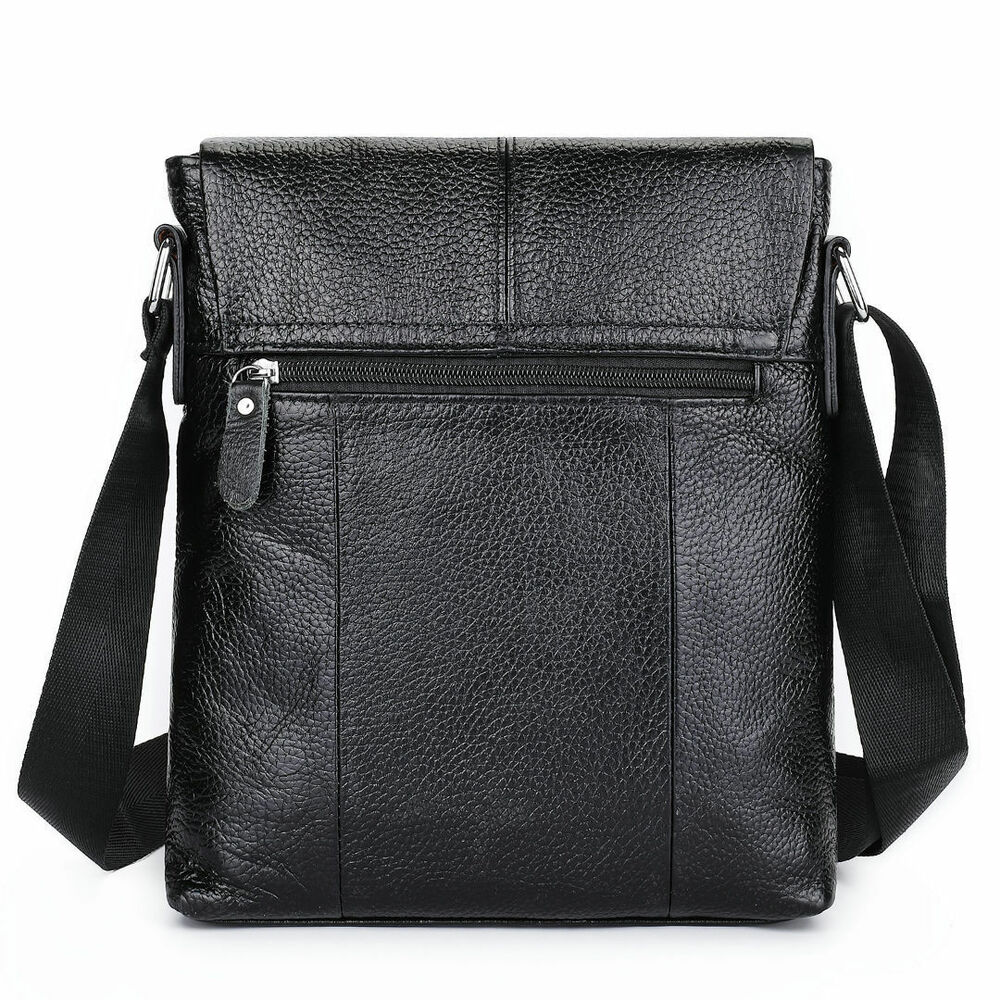 100% Genuine Leather Men's Embossing Business 8" Sling Shoulder/Messenger Bag