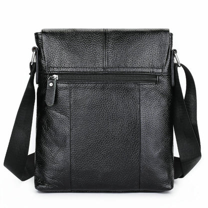 100% Genuine Leather Men's Embossing Business 8" Sling Shoulder/Messenger Bag
