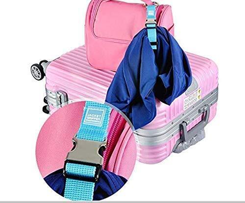 2PCS Add a Bag Luggage Strap Jacket Gripper,Heavy Duty 11 inches, Black/Blue
