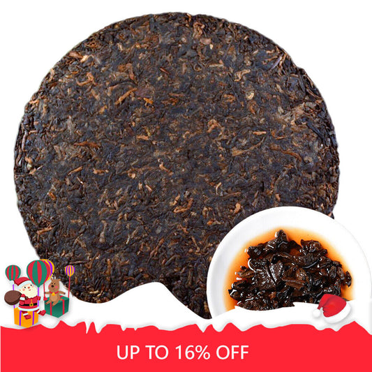 Organic Ripe Pu-erh Tea Handmade Menghai Cooked Black Tea Cakes 357g/12.59oz