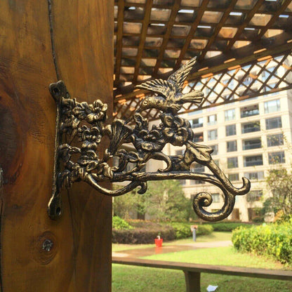 Hanging Plant Bracket Hooks Cast Iron Decorative Flower Basket Wind Chime Hanger