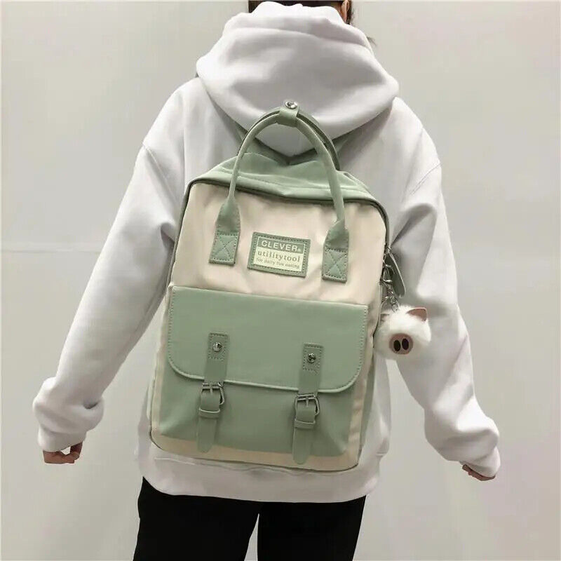 Women Backpack School Bags Teenagers Girls Patchwork Backpack Rucksack