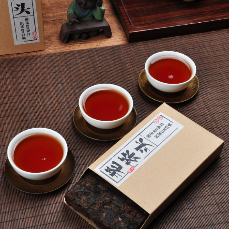 250g Pu-erh Ripe Tea Brick Laochatou Pu-erh Cooked Tea Yunnan Pu'er Black Tea