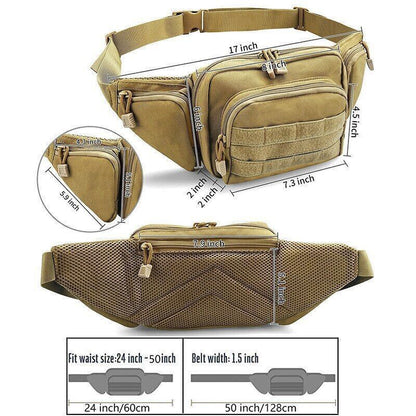 Men's Tactical Waist Bag Pack Chest Training Hiking Bags Wallet Military Belt