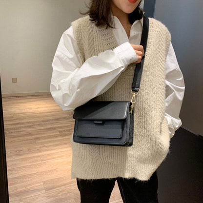 Shoulder Bags Ladies PU Letter Zipper Crossbody Bags Women's Handbags Totes