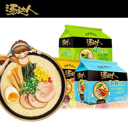 5PCs Tongyi Chinese Food Snack Instant Noodles 统一方便面 汤达人 豚骨面五连包 different flavor