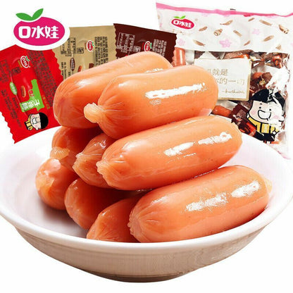 【口水娃 小肉枣500g】Mini sausage 小肉枣即食香肠迷你烤肠香辣网红零食小吃休闲食品 烟熏水煮 果木炭烤 Chinese snacks