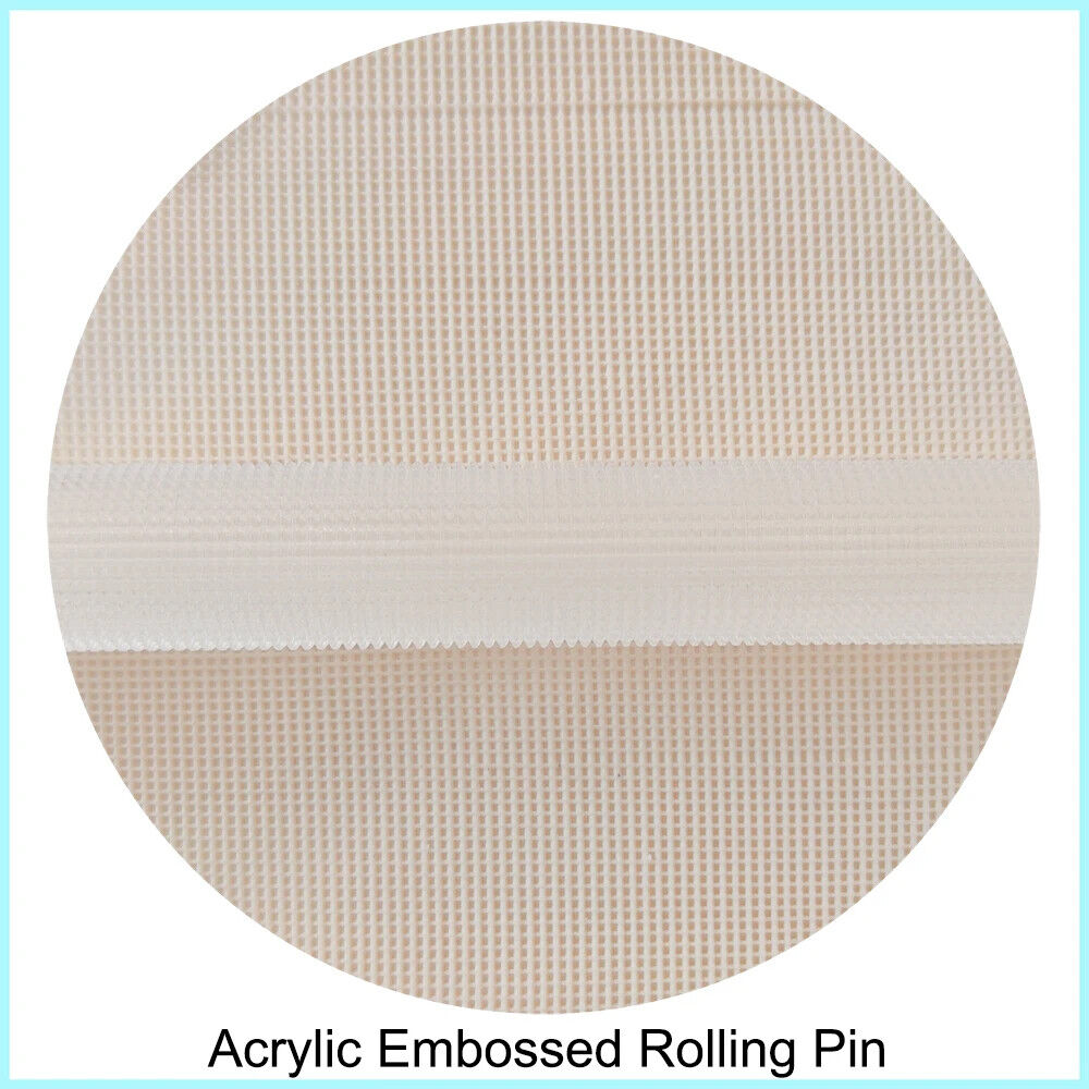 Rolling Pins Acrylic 3D Engraved Textured Fondant Sugar Crafts Cake Dough Roller