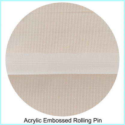 Rolling Pins Acrylic 3D Engraved Textured Fondant Sugar Crafts Cake Dough Roller