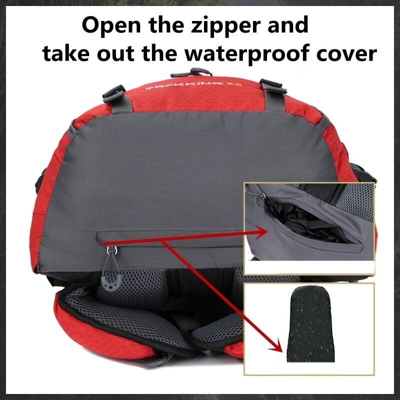 60L Outdoor Backpack Camping Climbing Bag Hiking Backpacks Sport Bag Rucksack