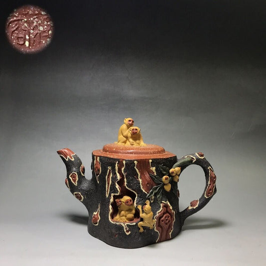 Chinese Yixing Zisha Clay Handmade Exquisite Teapot （五代封侯 底款：蒋蓉）